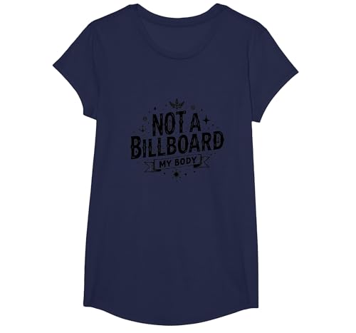 Keine Werbetafel Mein Körper: Stärkung der Selbstentfaltung T-Shirt, Girls, Marineblau, XS Keine Werbetafel Mein Körper: Stärkung der Selbstentfaltung T-Shirt, Girls, Marineblau, XS von Generic