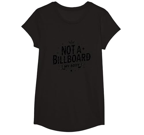 Keine Werbetafel Mein Körper: Stärkung der Selbstentfaltung T-Shirt, Girls, Schwarz, XS Keine Werbetafel Mein Körper: Stärkung der Selbstentfaltung T-Shirt, Girls, Schwarz, XS von Generic