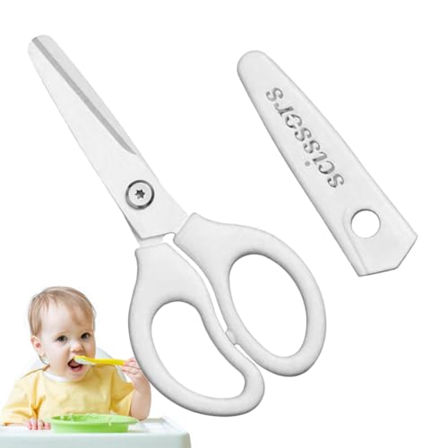 Keramikschere,Sichere Schere für gesunde Lebensmittel mit schützender Klingenabdeckung - Tragbare Kleinkindschere, Babyfütterungswerkzeug, Küchenzubehör für Babynahrung Keramikschere,Sichere Schere für gesunde Lebensmittel mit schützender Klingenabdeckung - Tragbare Kleinkindschere, Babyfütterungswerkzeug, Küchenzubehör für Babynahrung von Generic