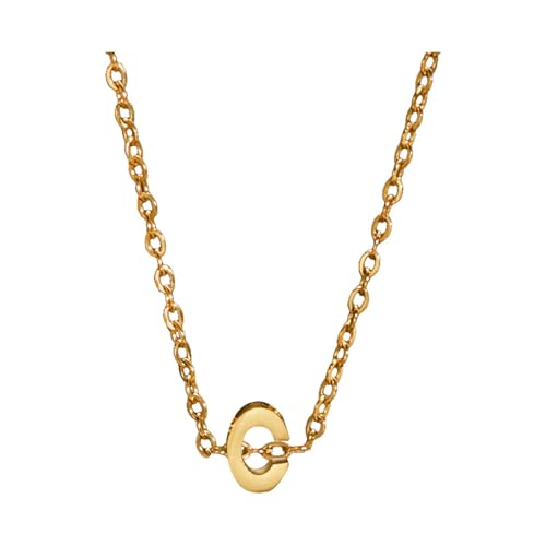Kette Damen wojonifuiliy01 Eine goldene Halskette mit den Initialen eines modischen Frauennamens ist Geschenk für weibliche Teenager Geschenk Freundin (C, One Size) von Generic