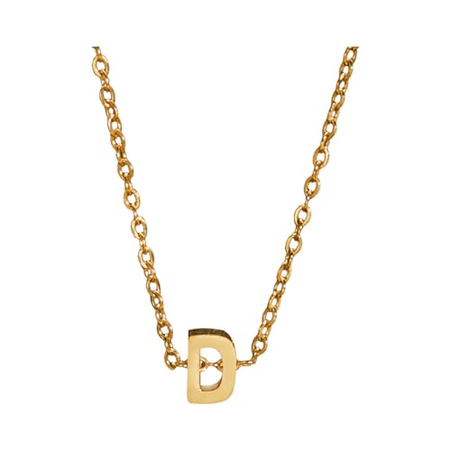 Kette Damen wojonifuiliy01 Eine goldene Halskette mit den Initialen eines modischen Frauennamens ist Geschenk für weibliche Teenager Geschenk Freundin (D, One Size) von Generic