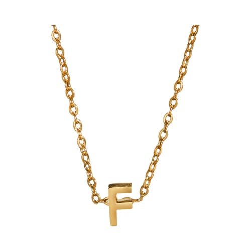 Kette Damen wojonifuiliy01 Eine goldene Halskette mit den Initialen eines modischen Frauennamens ist Geschenk für weibliche Teenager Geschenk Freundin (F, One Size) von Generic