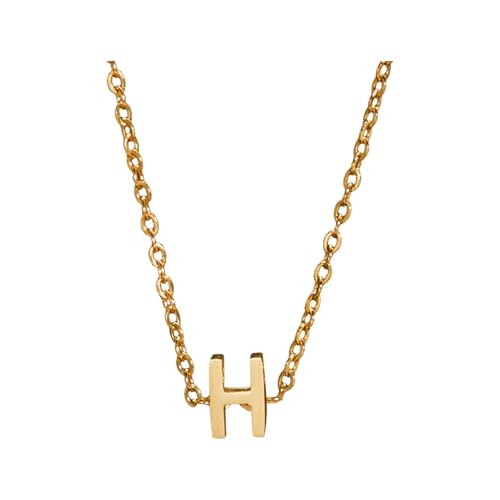 Kette Damen wojonifuiliy01 Eine goldene Halskette mit den Initialen eines modischen Frauennamens ist Geschenk für weibliche Teenager Geschenk Freundin (H, One Size) von Generic