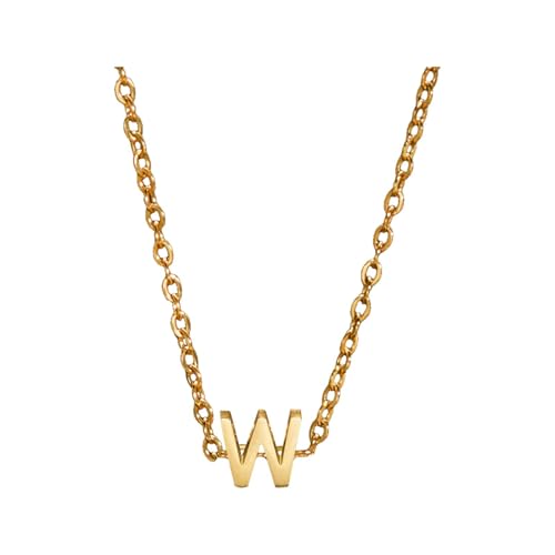 Kette Damen wojonifuiliy01 Eine goldene Halskette mit den Initialen eines modischen Frauennamens ist Geschenk für weibliche Teenager Geschenk Freundin (W, One Size) von Generic