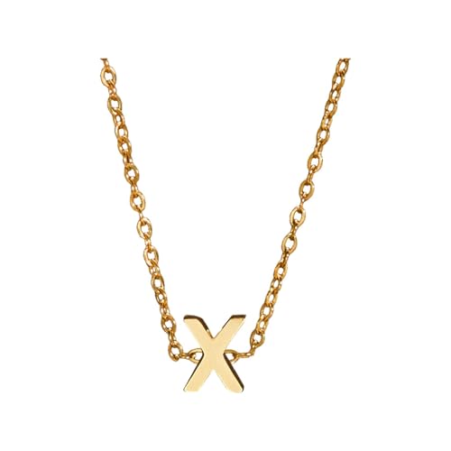 Kette Damen wojonifuiliy01 Eine goldene Halskette mit den Initialen eines modischen Frauennamens ist Geschenk für weibliche Teenager Geschenk Freundin (X, One Size) von Generic