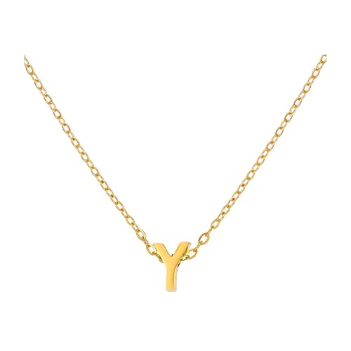 Kette Damen wojonifuiliy01 Eine goldene Halskette mit den Initialen eines modischen Frauennamens ist Geschenk für weibliche Teenager Geschenk Freundin (Y, One Size) von Generic