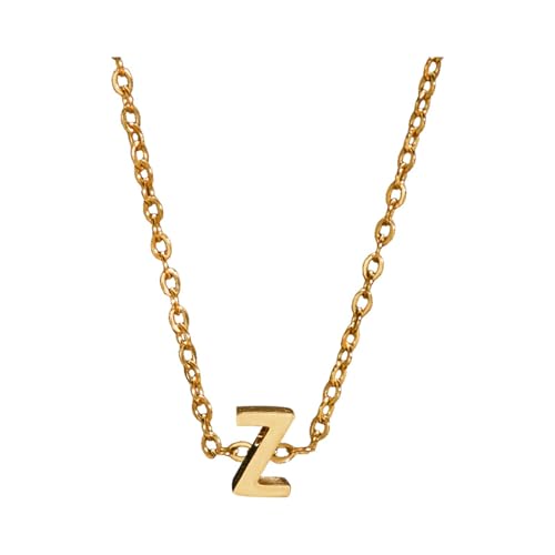 Kette Damen wojonifuiliy01 Eine goldene Halskette mit den Initialen eines modischen Frauennamens ist Geschenk für weibliche Teenager Geschenk Freundin (Z, One Size) von Generic