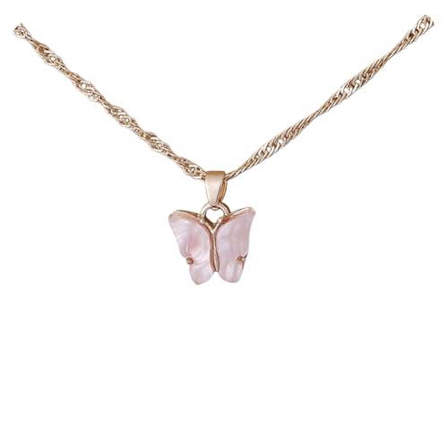 Ketten für Damen wojonifuiliy01 Anhänger Schmuck Schlüsselbein Anhänger Halskette Kette Zubehör Acryl Geschenke für Frauen (2x1.25cm) von Generic