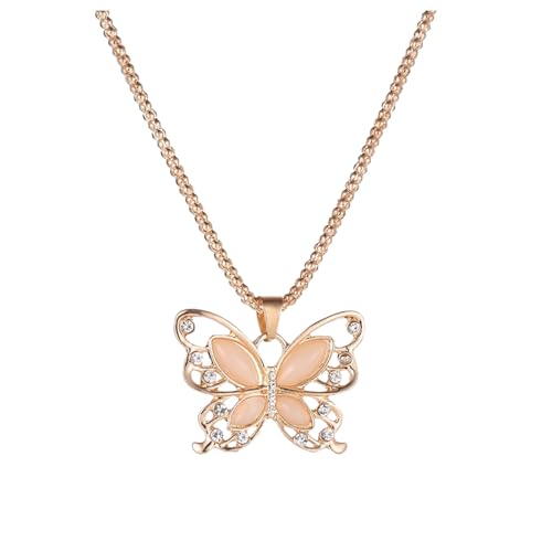 Ketten wojonifuiliy01 Kristallperle Hohlanhänger Lange Popcorn Kette Halskette Frauen Freund Vintage Pullover Kette Freundschaft Schmuck Geburtstag Freundin Geschenk (Gold, 3.2cm) von Generic