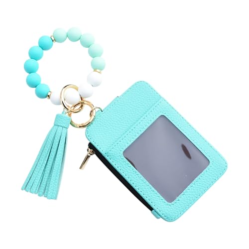 Keychain -Armband -Brieftasche - Silikon -Perlenarmband, Multifunktionale Münzgrundstück, Perlen -Brieftaschenschlüsselkette | Münze Geldbörse für Urlaub Hochzeits Reise Party Datum Urlaub Geburtstag von Generic