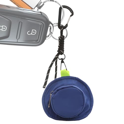 Keychain Coin -Geldbörse - Hat Geformte Kleine Beutelschlüsselkette | Hutform Mode Beutel Brieftasche Mit Reißverschluss | Rucksackdekoration | Tragbare Aufbewahrungstasche | Key Earphone Aufbewahrung von Generic
