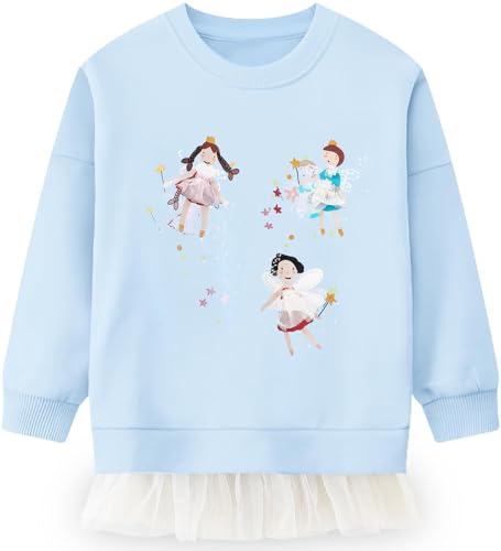 Kid Sweatshirts Mädchen Pulli Langarm Pullover Baby Kinder Shirt Baumwolle Warm Kleidung Tops 3-10 Jahre Gr.98-140 von Generic
