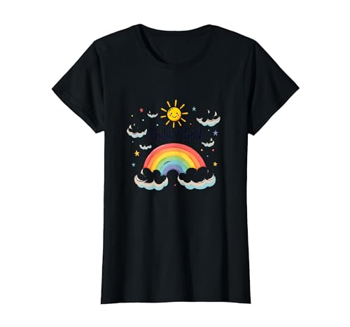 Kind Gottes Christen für Kinder Regenbogen Sonnenschein Wolken T-Shirt, Damen, Schwarz, XS Kind Gottes Christen für Kinder Regenbogen Sonnenschein Wolken T-Shirt, Damen, Schwarz, XS von Generic