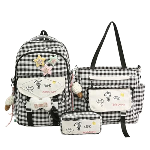 Kinder 3PCS School Rucksack Bundle mit Lunchbox und Bleistiftkoffer Leichtes Reisetagesack for Kinder im Alter von 12 Jahren von Generic