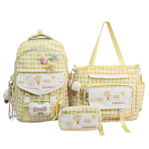 Kinder 3PCS School Rucksack Bundle mit Lunchbox und Bleistiftkoffer Leichtes Reisetagesack for Kinder im Alter von 12 Jahren von Generic