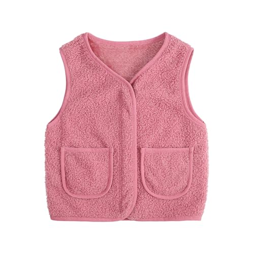 Kinder Ärmellose Warmen Fleeceweste Warme Und Winter Winter Fleece Weste Winterjacke Jungen Leichtsteppjacke Plüsch Weste Damen Teddy Fleecejacke Kinder von Generic