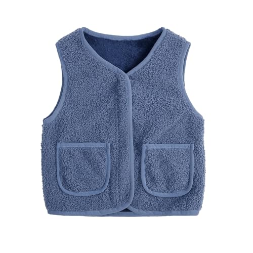 Kinder Ärmellose Warmen Fleeceweste Warme Und Winter Winter Fleece Weste Winterjacke Reitweste Herren Western Teddyjacke Mädchen Steppweste Kinder Jungen von Generic
