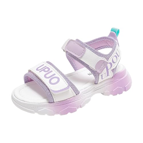 Kinder Baby MäDchen Sandalen Keilsandalen Mode Licht Auf Led Fransen Flache Offene Zehen Flip Flops Weichen Sohlen Strandschuhe von Generic