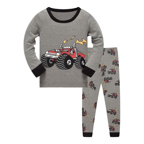 Kinder Junge Mädchen Schlafanzug Set Dinosaurier Pyjamas Set Baumwolle Langarm Schlafanzüge Zweiteilig Nachtwäsche 92 98 104 110 116 122 128 von Generic
