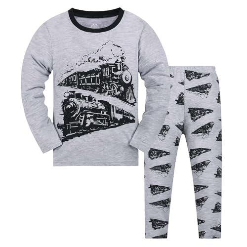 Kinder Junge Mädchen Schlafanzug Set Dinosaurier Pyjamas Set Baumwolle Langarm Schlafanzüge Zweiteilig Nachtwäsche 92 98 104 110 116 122 128 von Generic