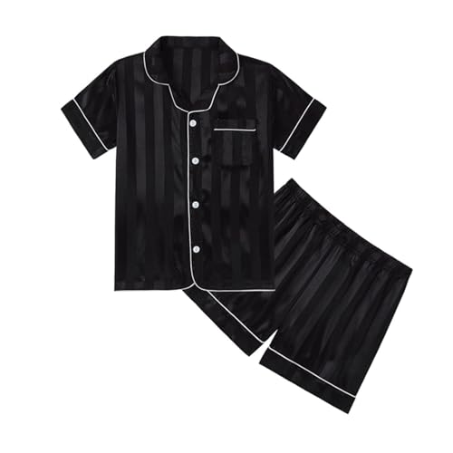 Kinder Jungen Mädchen Pyjamas Nachtwäsche Satin Kurzarm Pyjamas Set 2-Stücke Nachtwäsche Pyjama Kurz Mädchen Kurze Hose Teenager Mädchen Sommer Pijamas Kinder Mädchen Kinder Jungen Mädchen Pyjamas Nachtwäsche Satin Kurzarm Pyjamas Set 2-Stücke Nachtwäsche Pyjama Kurz Mädchen Kurze Hose Teenager Mädchen Sommer Pijamas Kinder Mädchen von Generic