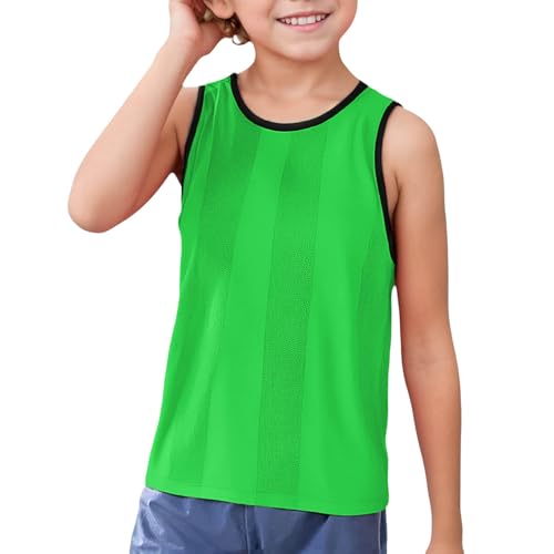 Kinder Jungen Sommer Weste Tops Ärmellose Feste Große Größe Leichter Sportweste Top Lose atmungsaktive Bequem Sleeveless Sport Tanktops Shirt von Generic