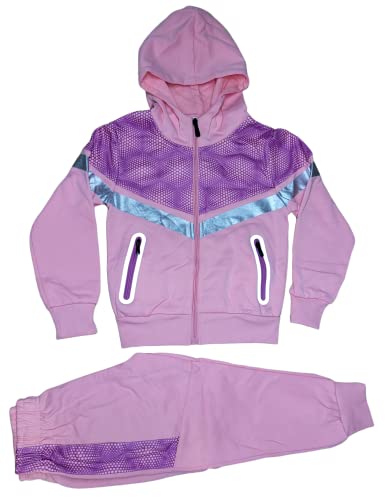 Kinder Jungen Trainingsanzug mit Hoodie Jogginganzug Sportanzug Herbst Winter (as3, numeric, numeric_152, regular, Hell Rosa, 152) von Generic