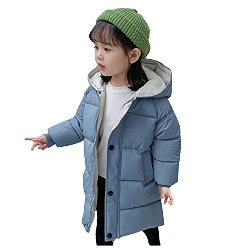 Kinder Jungen Warm Winterjacke Jungen Wintermantel Mit Kapuze lang Steppjacke Daunenjacke Winddicht Oberbekleidung Kinderjacke Junge Kapuzenjacke Kindermantel Steppmantel FüR (Blue #1, 2-3 Years) von Generic