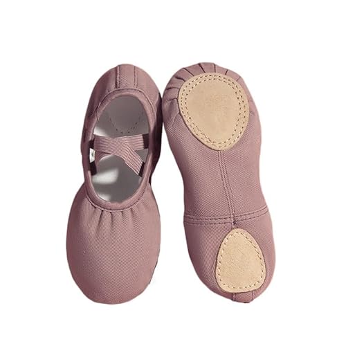 Kinder Mädchen Damen Soft Sol Training Erwachsene Kunst Prüfung Körper Ballerina Sommer Ballett Tanzschuhe(Plum red,29) von Generic
