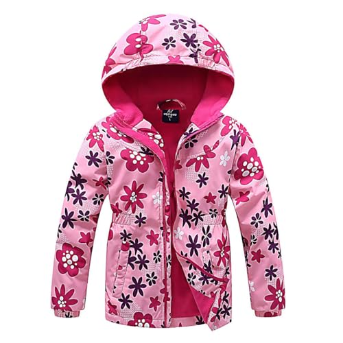 Kinder Mädchen Wasserdicht Jacke Übergangsjacke Fleecefütterung Wanderjacke Softshelljacke Regenjacke Kinder Herbst Jacke Mädchen Übergangsjacke Kinder von Generic