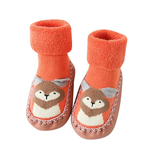 Kinder Plüsch Hausschuhe- rutschfeste Gummi Flauschig Pantoffeln Sohle Winterschuhe Kindergarten Zuhause Schuhe Warm Kuschelschuhe Winter Fleeceschuhe für Mädchen Jungen von Generic