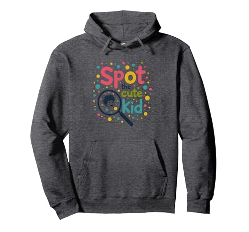 Kinder Polka Dot Spot The Cute Kid Fun Wear Pullover Hoodie, Unisex für Erwachsene, Anthrazit Meliert, M von Generic