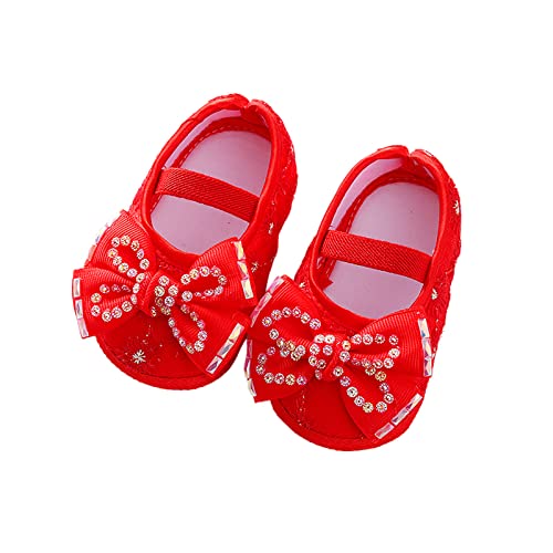 Kinder Schuhe Schwarz Kleinkinderschuhe Mädchen Weiche Kinder Prinzessin Baby Turnschuhe Bunte Damen Schuhe (Red, 19 Toddler) von Generic