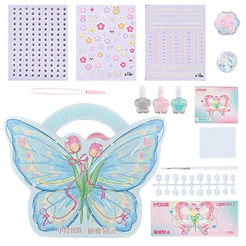 Kinder Set | Kid's Butterfly Nail Polish Ki | Mehrzweck Dekorationen für Weihnachten, Kindertag, Geburtstag von Generic