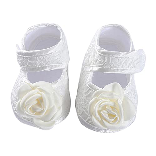 Kinder Sportschuhe 26 Süße Loafer für Babys Erste Schritte, Bogenstütze, Sportschuhe, kuschelig, Nicht warm, weich, rutschfest, weiße Spitze, Prinzessinnenschuhe Sneaker 31 Mädchen (White, 19 Infant) von Generic