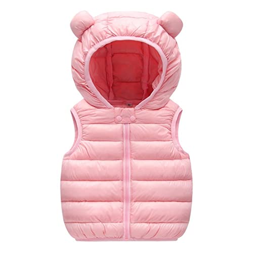 Kinder Steppweste Ärmellos Weste Leichte Jungen Mädchen Winter Warm Gefütterte Jacke Hoodie Sportweste Übeergangsweste Softshell Weste Reißverschluss Wintermantel Reitweste Dünne (3-4 Years) von Generic