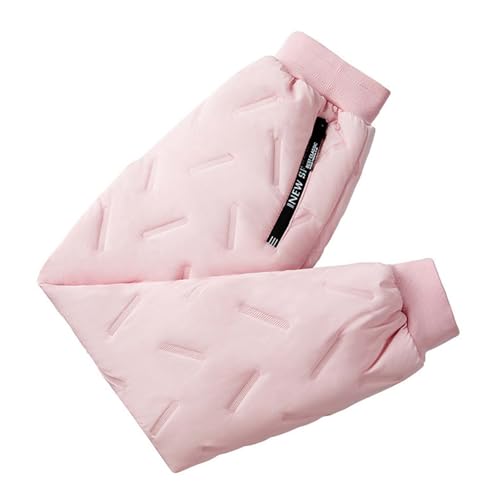 Kinder Thermohose mit Fleece Gefüttert Mädchen Jungen Schneehose Winter Hohe Taille Thermo Gepolstert Outdoorhose Verdickte Plüsch Warme Hosen Jogginghose Outdoor Activewear Hosen 2-14 Jahre von Generic