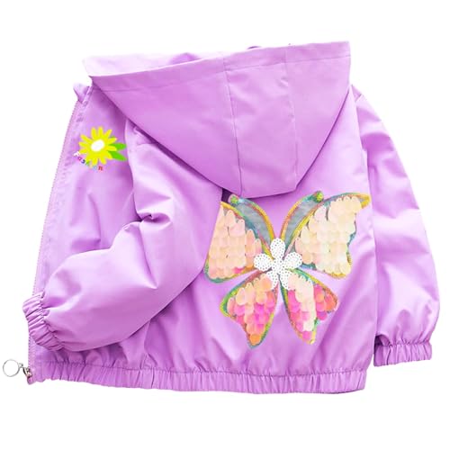 Kinder Übergangsjacke Mädchen Leichte Jacke Outdoor Windjacke Kapuzenjacke Mantel Mit Blumenmuster Sommerjacke Sommerjacke Kinder Mädchen Jacke Frühling Mädchen von Generic