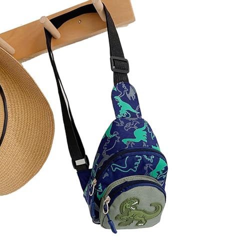 Kinder-Umhängetasche – Kinder-Schulterrucksack, Dino-Schulterhandtasche | Outdoor-Reiserucksack, Jungenhandtasche, Dinosaurier-Brusttaschen für Kinder von Generic