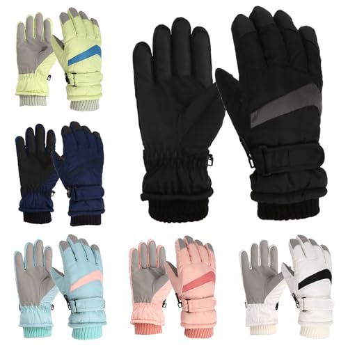 Kinder Winterhandschuhe Winddicht Warme Skihandschuhe Thermofleece Wasserabweisend Schnee kinderhandschuhe Outdoor Radfahren Handschuhe für 6-11 Kinder Jungen Mädchen von Generic