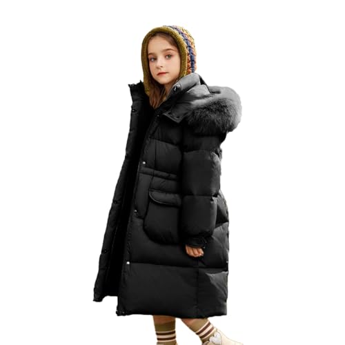 Kinder Winterjacke Mädchen Winterparka Jungen Mit Fellkapuze Warme Parka Outdoor Wintermantel Daunenmantel Lang Jacke Winter Teenager Wintermantel Lang Mädchen von Generic
