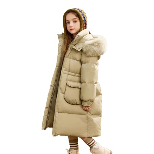 Kinder Winterjacke Mädchen Winterparka Jungen Mit Fellkapuze Warme Parka Outdoor Wintermantel Daunenmantel Lang Jacke Winter Teenager Wintermantel Lang Mädchen von Generic