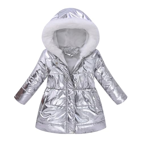 Kinder Winterjacke Mädchen Winterparka mit Fellkapuze Softshell Jacke mit Fleecefütterung Outdoor Wintermantel Warme Parka Jacke Wanderjacke Dicke Steppjacke Warm Winddicht Baumwolle Jacke von Generic