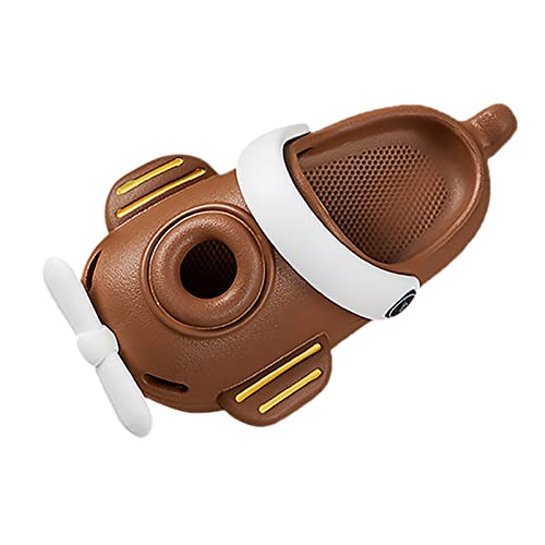 Kinderhaussocken für Flugzeug Modellierung Hausschuhe weiche Sohle rutschfeste Hausschuhe Senioren (Coffee, 22 Infant) von Generic