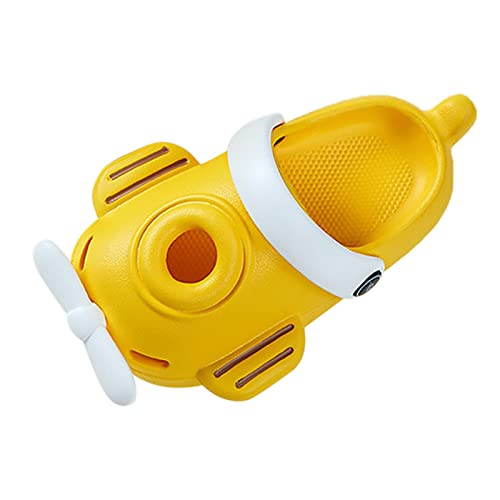 Kinderhaussocken für Flugzeug Modellierung Hausschuhe weiche Sohle rutschfeste Hausschuhe Senioren (Yellow, 29.5 Little Child) von Generic