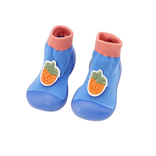 Kinderschuhe 1 Jahr Schuhe Baby Fruchtsocken Kleinkind Indoor-elastische Stickerei Baby-Schuhe Baby Schuhe 22 23 Jungs (Blue, 20 Toddler) von Generic