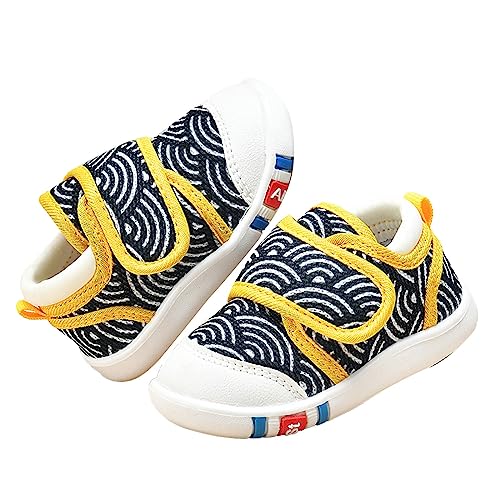 Kinderschuhe 2 Jahre Junge Turnschuhe für Kleinkinder, Jungen und Mädchen, Meereswellenmuster, Frühling und Herbst, weicher Boden, rutschfest, bequem, Outdoor-Freizeitschuhe Kinder Sneaker Jungen 26 von Generic