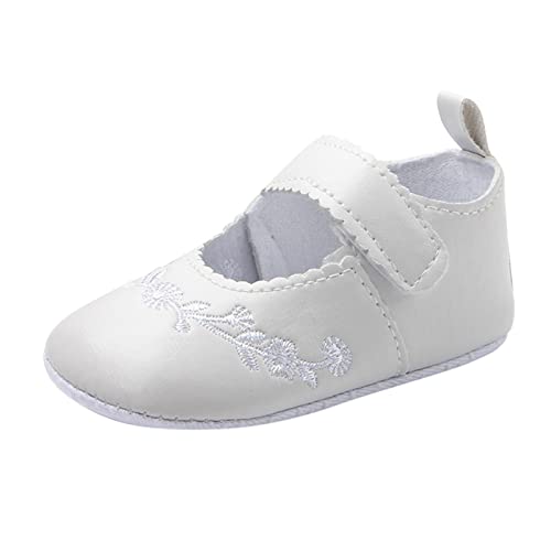 Kinderschuhe 25 Junge Schuhe Kleinkind Prinzessin Schuhe Weiche Kleinkind Kleinkind Mädchen Babyschuhe Babyschuhe Sommerschuhe Damen Ballerina (White, 19 Toddler) von Generic