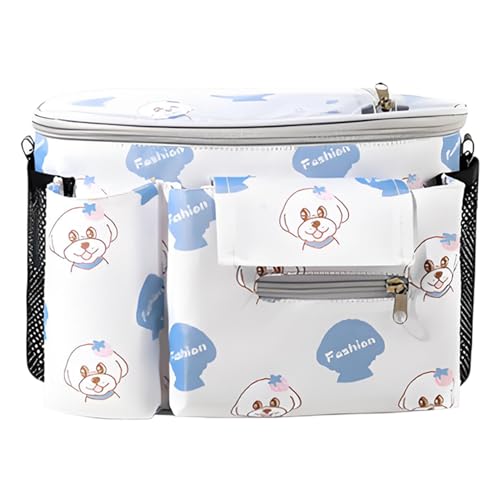 Kinderwagen-Organizer mit Flaschenhalter – Organisierter Organizer für Kinderwagen mit Getränkehalter | wasserdichtes transparentes Fach mit Touch-Steuerung und eng anliegendem Design für Reisen im von Generic