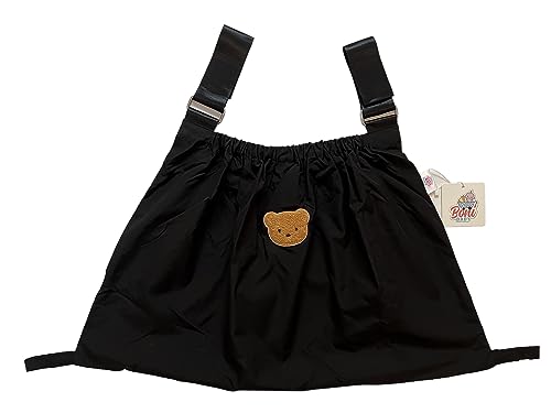 Kinderwagen Tasche, Universal Tasche, Kinderwagen, Einkaufstasche, Kinderwagen Organizer, Wickeltasche, Buggy, schwarz mit Bär von Boni Baby